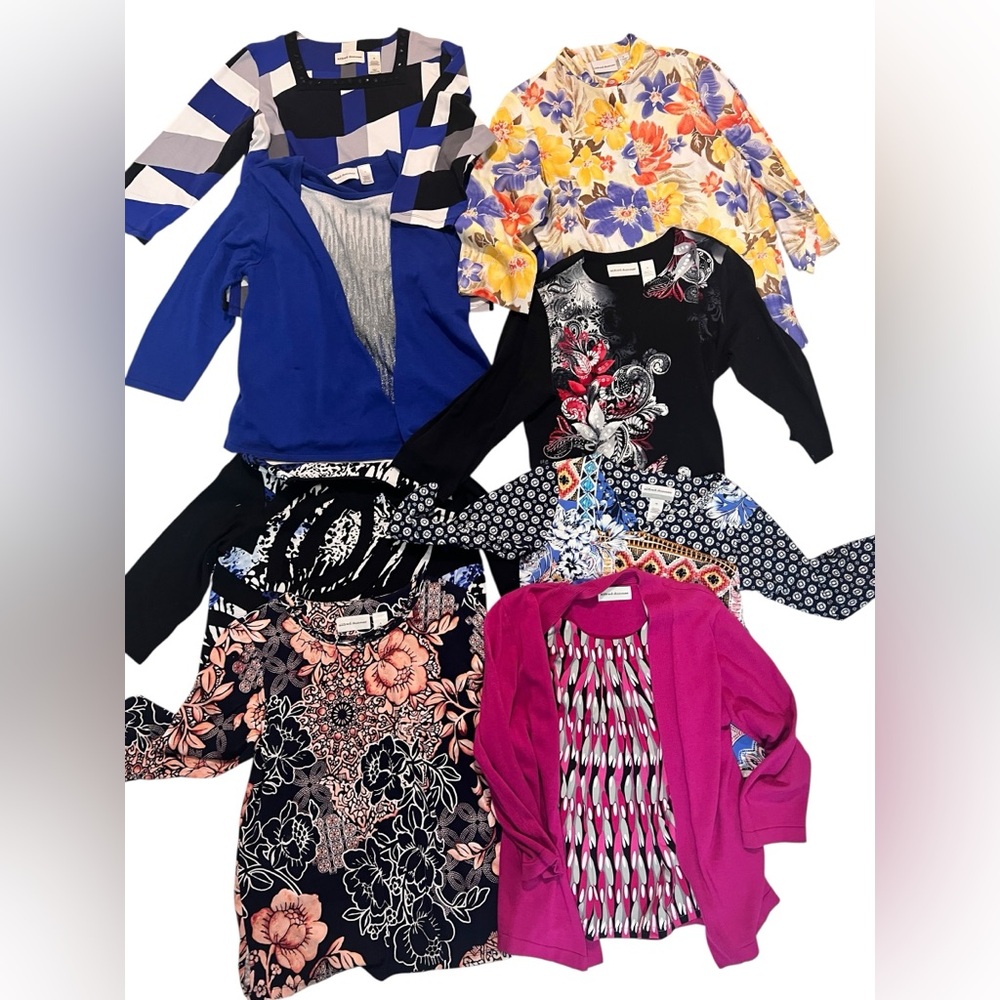 Alfred Dunner Lot 8 Shirts Tops Cardigans Small casual office